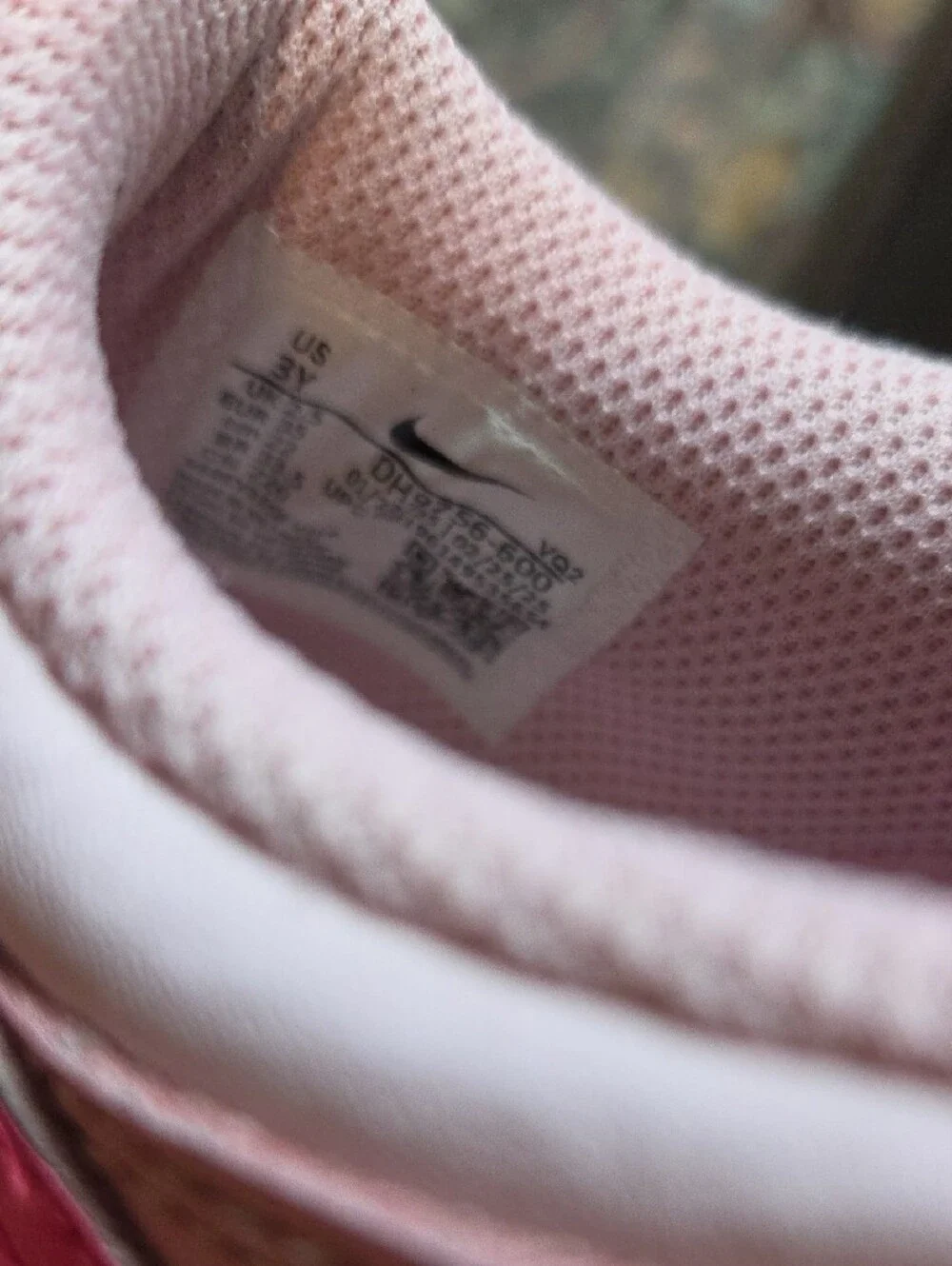 Nike Light Pink Low-Top Sneakers with Hot Pink Swoosh